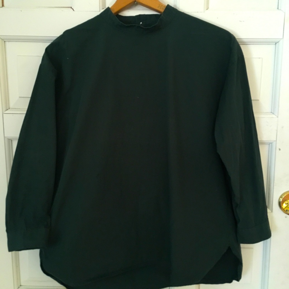 Dark green Muji blouse